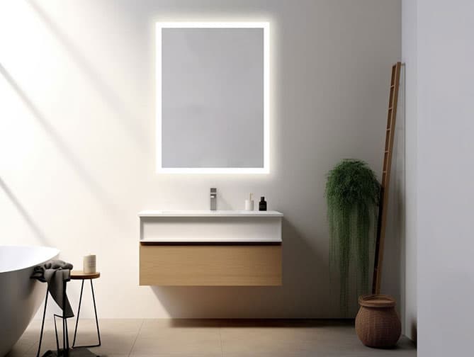 Badspiegel DORA Neutraweiß