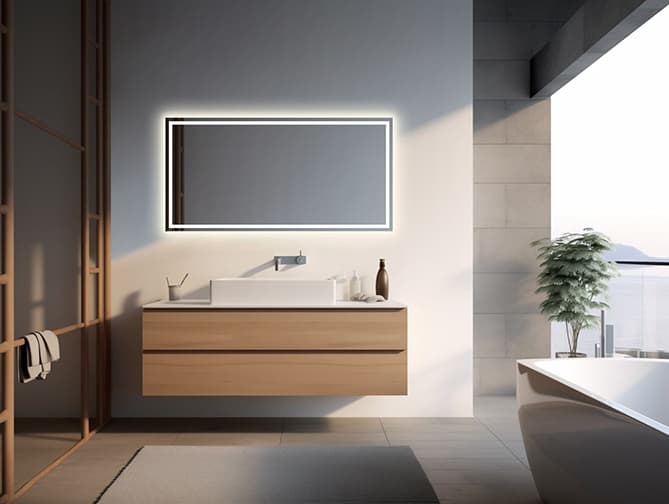 Badspiegel MAYA Warmweiß