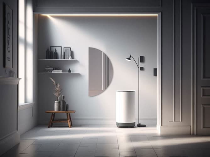 Halbrunder LED-Spiegel