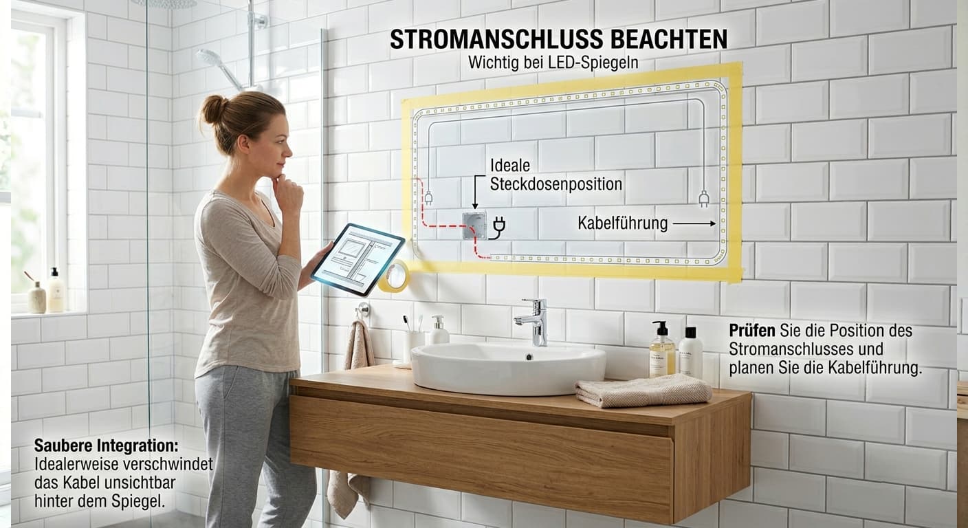 LED Spiegel Anschluss