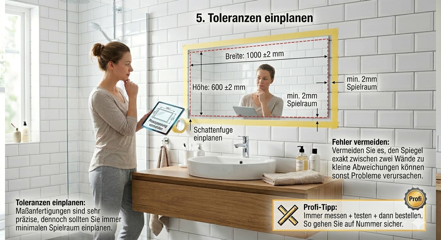Toleranzen beachten