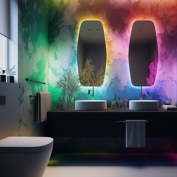 Futuristischer Badezimmerspiegel