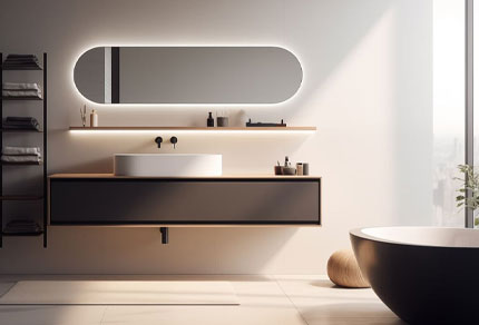 Badspiegel Oval nach Maß