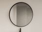 Preview: Asteri Spiegel ohne LED-Beleuchtung  mit Rand, matt schwarz