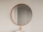 Preview: Asteri Spiegel ohne LED-Beleuchtung mit Rand in Rosé-Kupfer