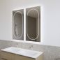 Preview: Nova Vertikalspiegel inkl.Spiegelheizung und direkter und indirekter LED-Beleuchtung