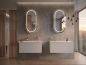 Preview: Premium Oval -  Spiegelschrank