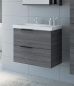 Preview: Badmöbel-Set mit Spiegelschrank 70cm (Anthrazit)