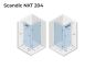 Preview: Duschkabine Duschkabine Scandic NXT 204 - ohne Duschtasse