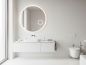 Preview: Design Sol Rundspiegel mit LED-Beleuchtung und Spiegelheizung