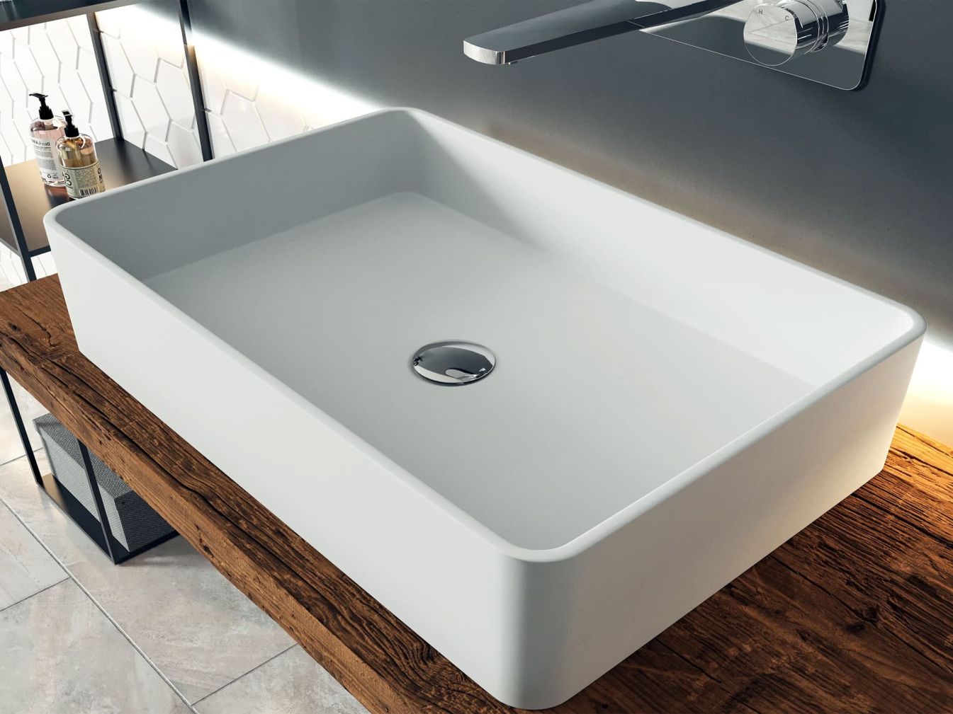 Preview: Aufsatzwaschbecken Mineralguss Pure Acrylic Preview: Design Badkeramik BADEA V3