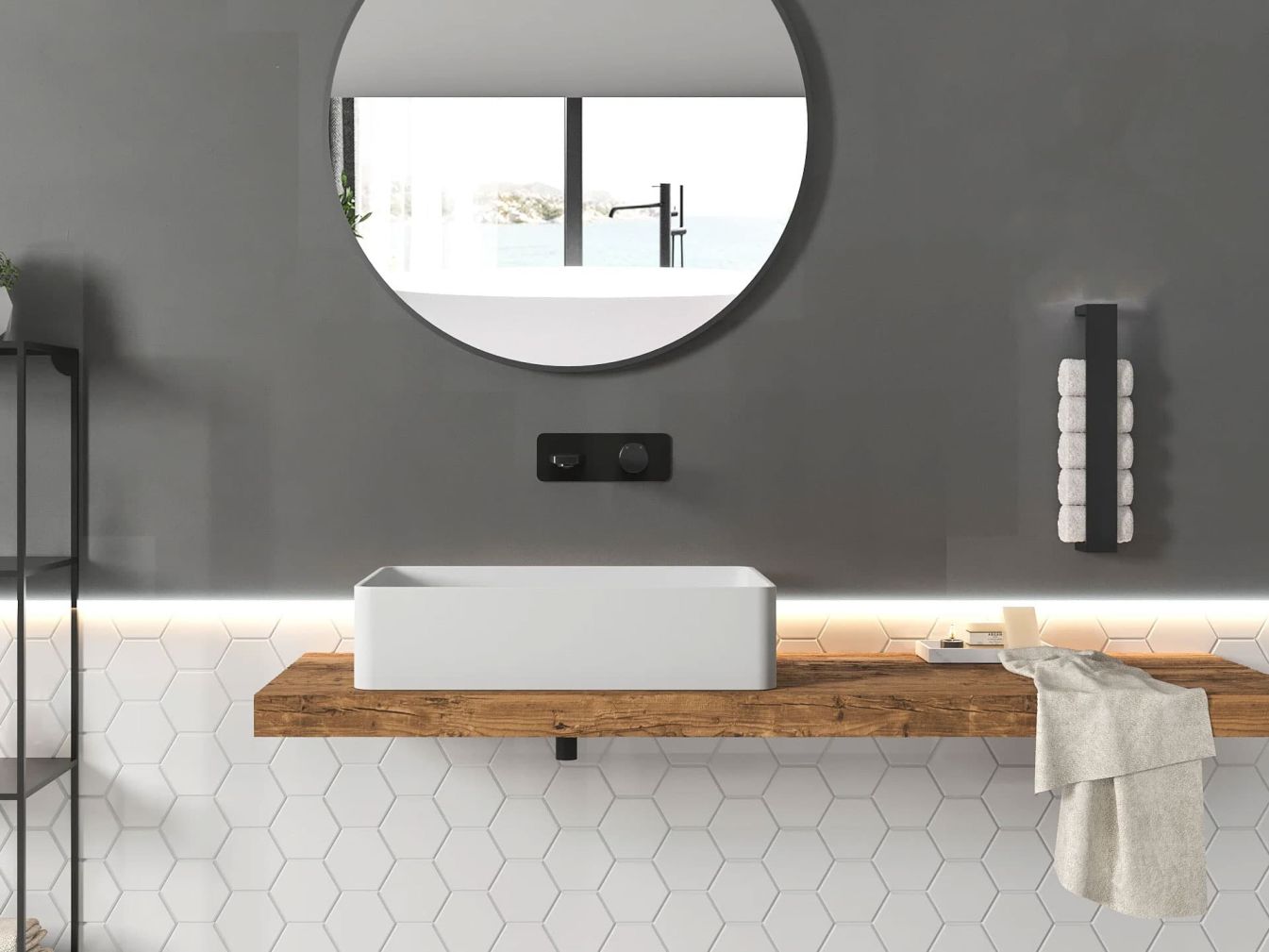 Preview: Aufsatzwaschbecken Mineralguss Pure Acrylic Preview: Design Badkeramik BADEA V1 2