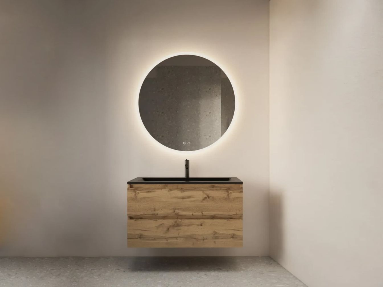 Preview: Circum Runder Spiegel mit LED-Beleuchtung