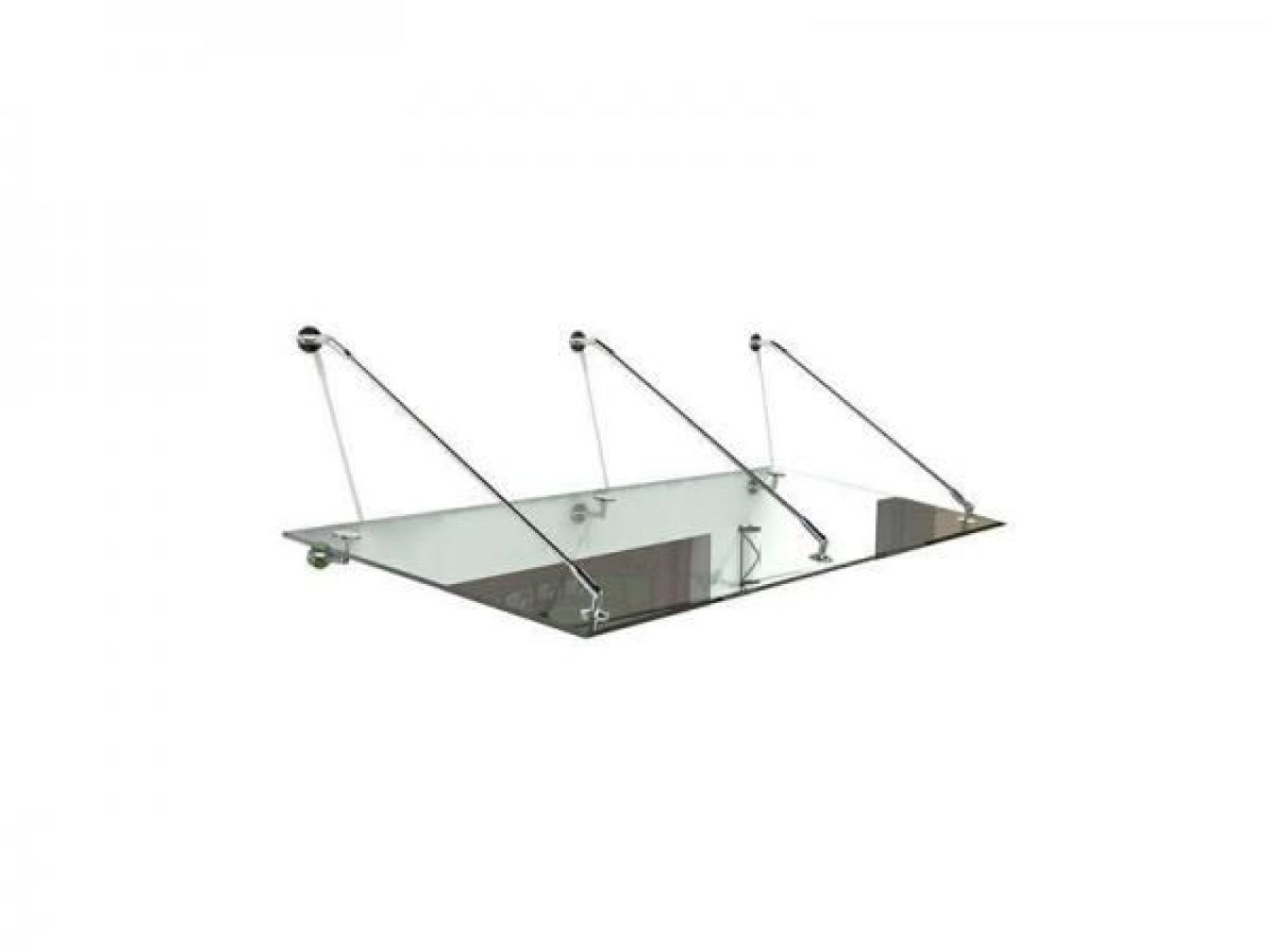 Glasvordach Klarglas inkl. 3 Edelstahlhalter