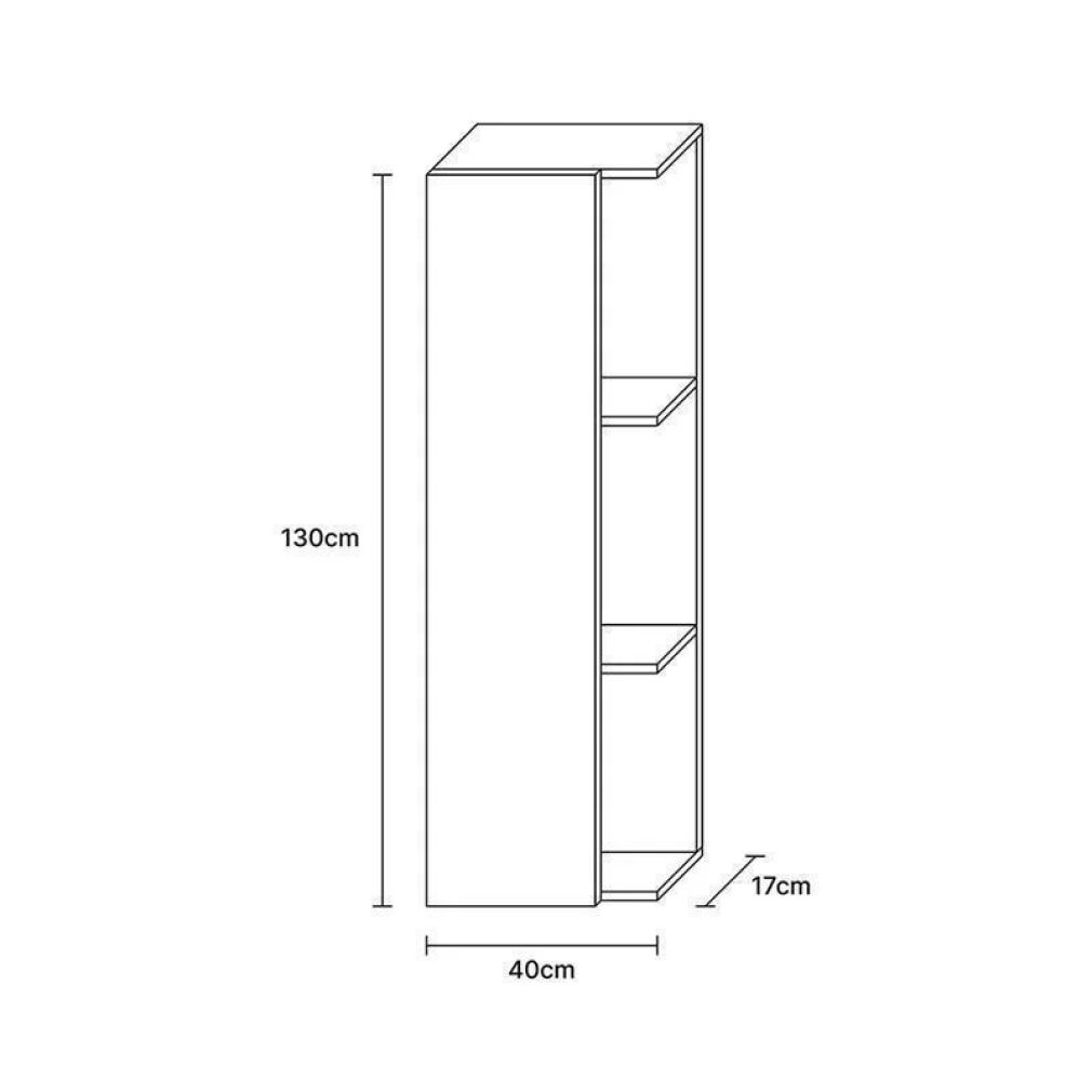 Badmöbelset LUX 120 cm mit Aufsatzwaschbecken und 2x Seitenschrank