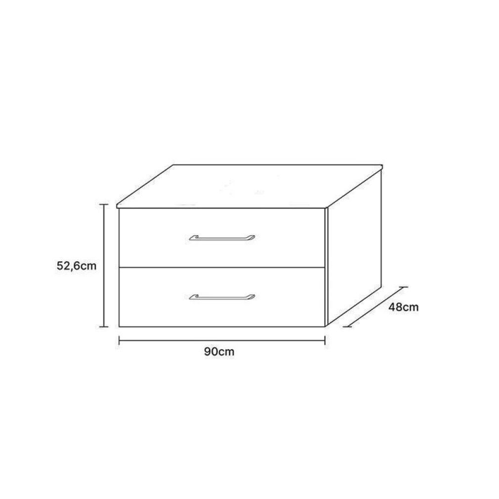 Waschbeckenunterschank LUX 90 cm gold eiche / anthrazit mit Einsatzwaschbecken weiß, Spiegel (mit LED), 2x Midischrank und 1x Hochschrank gold eiche / anthrazit