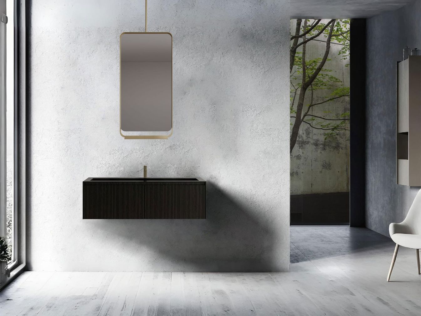 Preview: Astra 100x50 Spiegel – Stilvoller Badezimmerspiegel mit Ablage