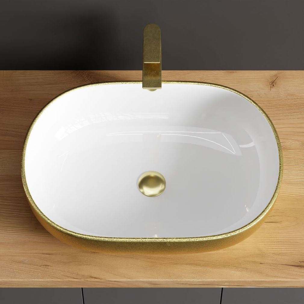 Aufsatzwaschbecken 60 cm gold