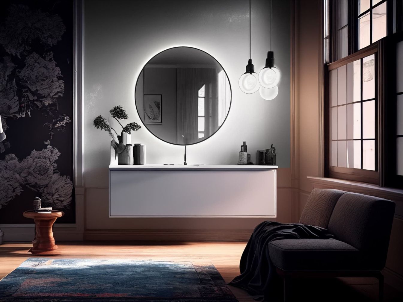 Preview: Kreisrunder Spiegel Kalt