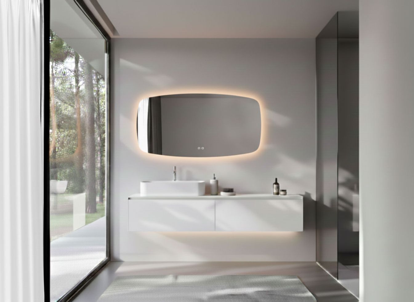 Badezimmerspiegel Gliss Erato Horizontal LED inkl.Heizung