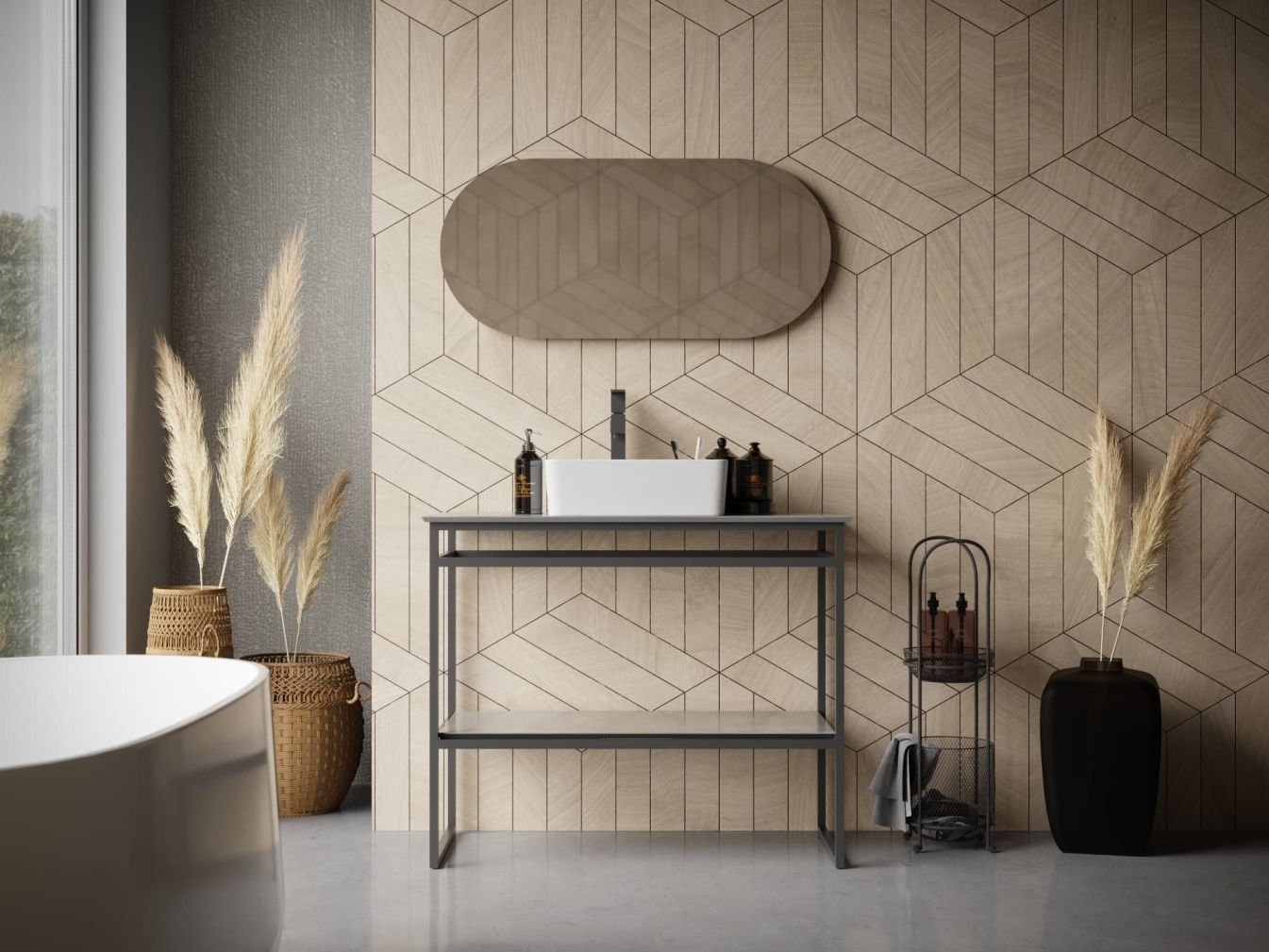 Ovaler - Kristallspiegel TIGRES