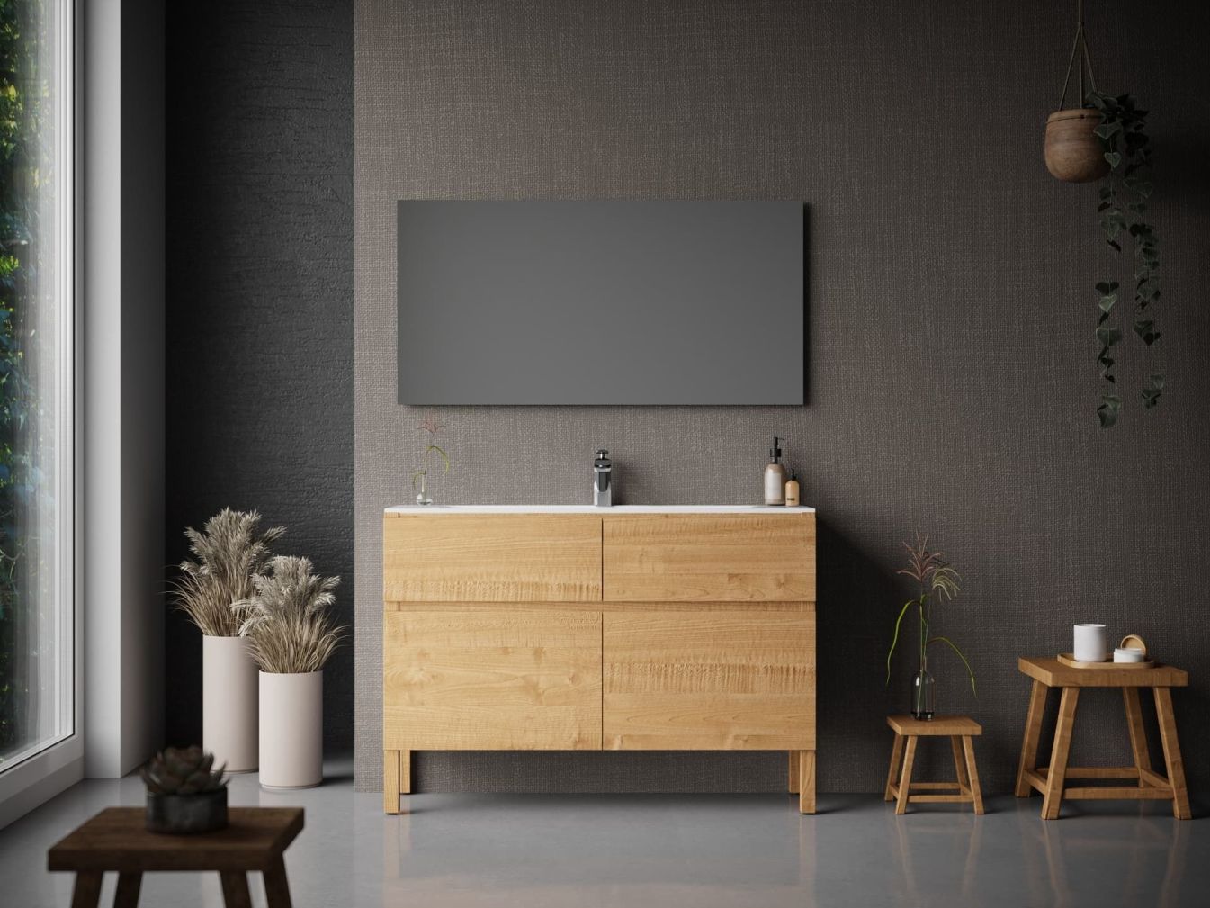 Badspiegel TIGRES Dunkel