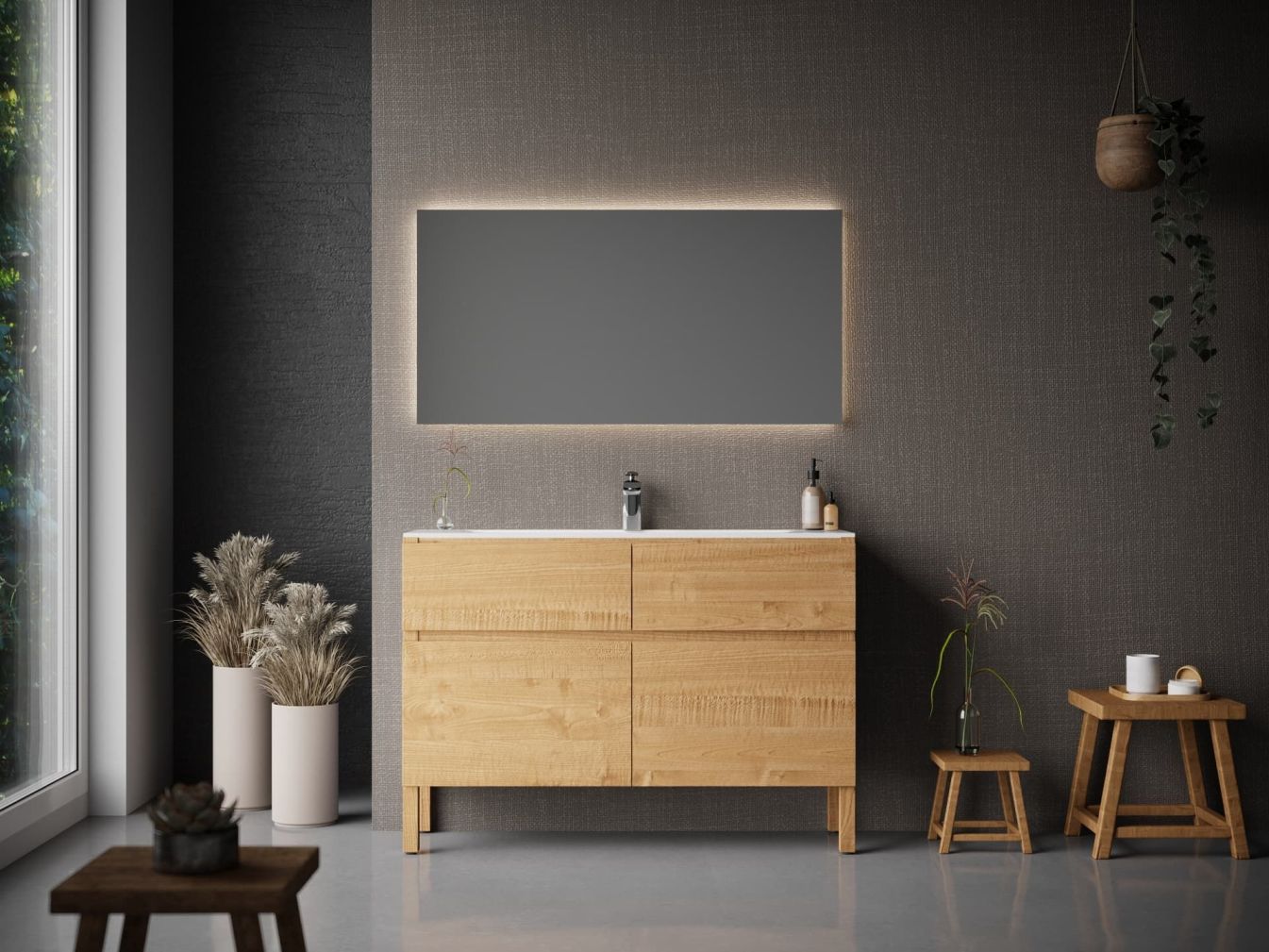 Badspiegel TIGRES Kaltweiß