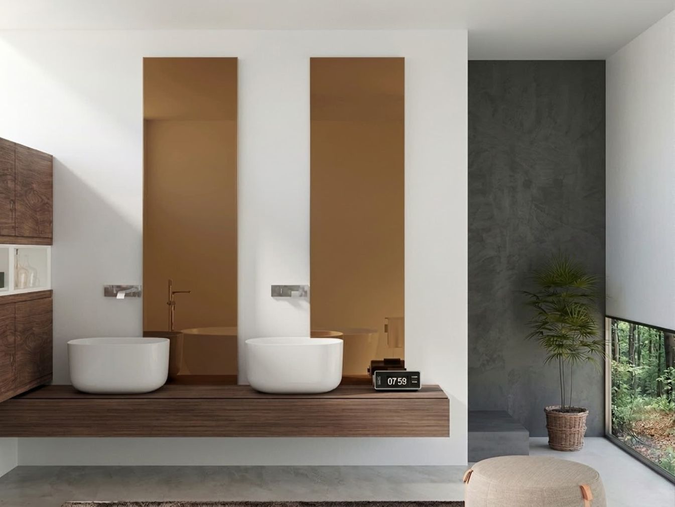 Spiegel mit einer dicke von 6 mm Bronze getönt