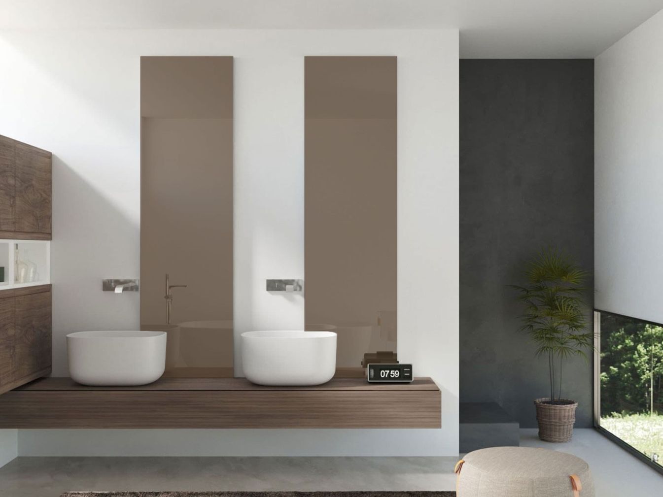 Rahmenloser Spiegel Bronze - Rechteckig