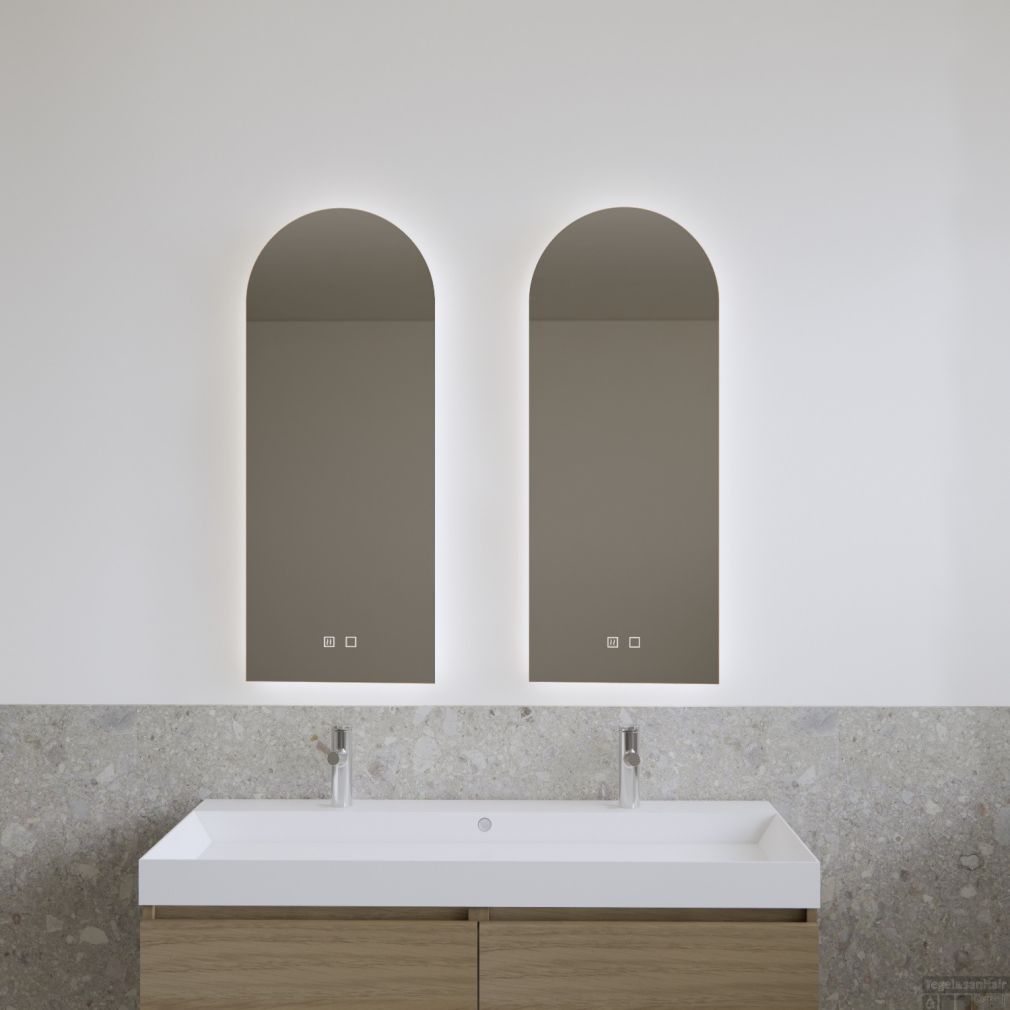 Spiegel Gliss Design Gaya Rechteck Beleuchtung und Spiegelheizung