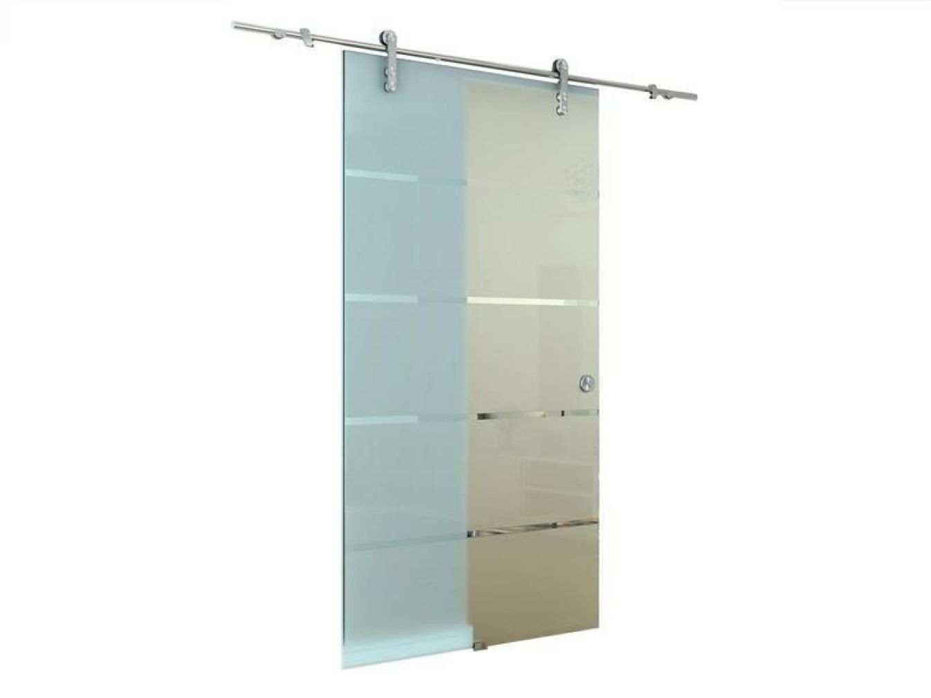 satinierte Glasschiebetür - ESG Detail 1