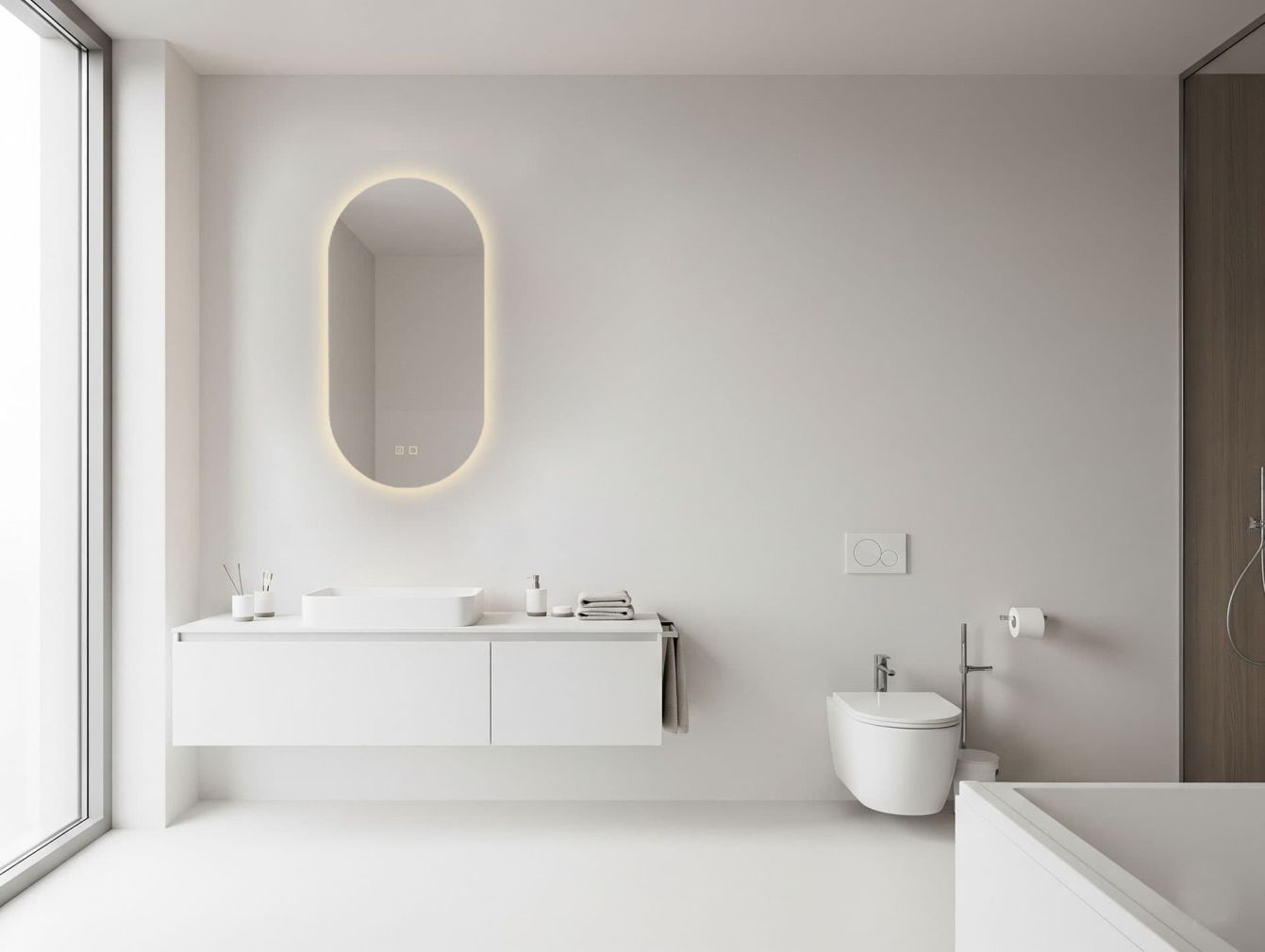 Badezimmerspiegel Gliss Orion Vertikal LED