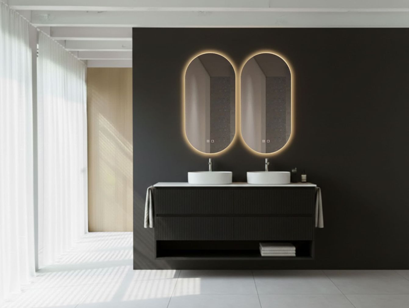 Badezimmerspiegel Gliss Orion Vertikal LED