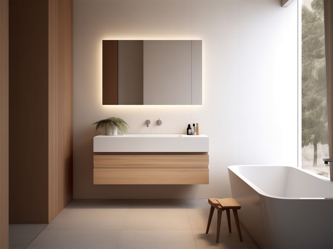 Badspiegel TIGRES Warmweiß