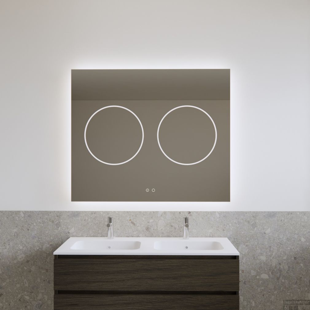 Lyra Spiegel inkl. Spiegelheizung und direkter und indirekter LED-Beleuchtung