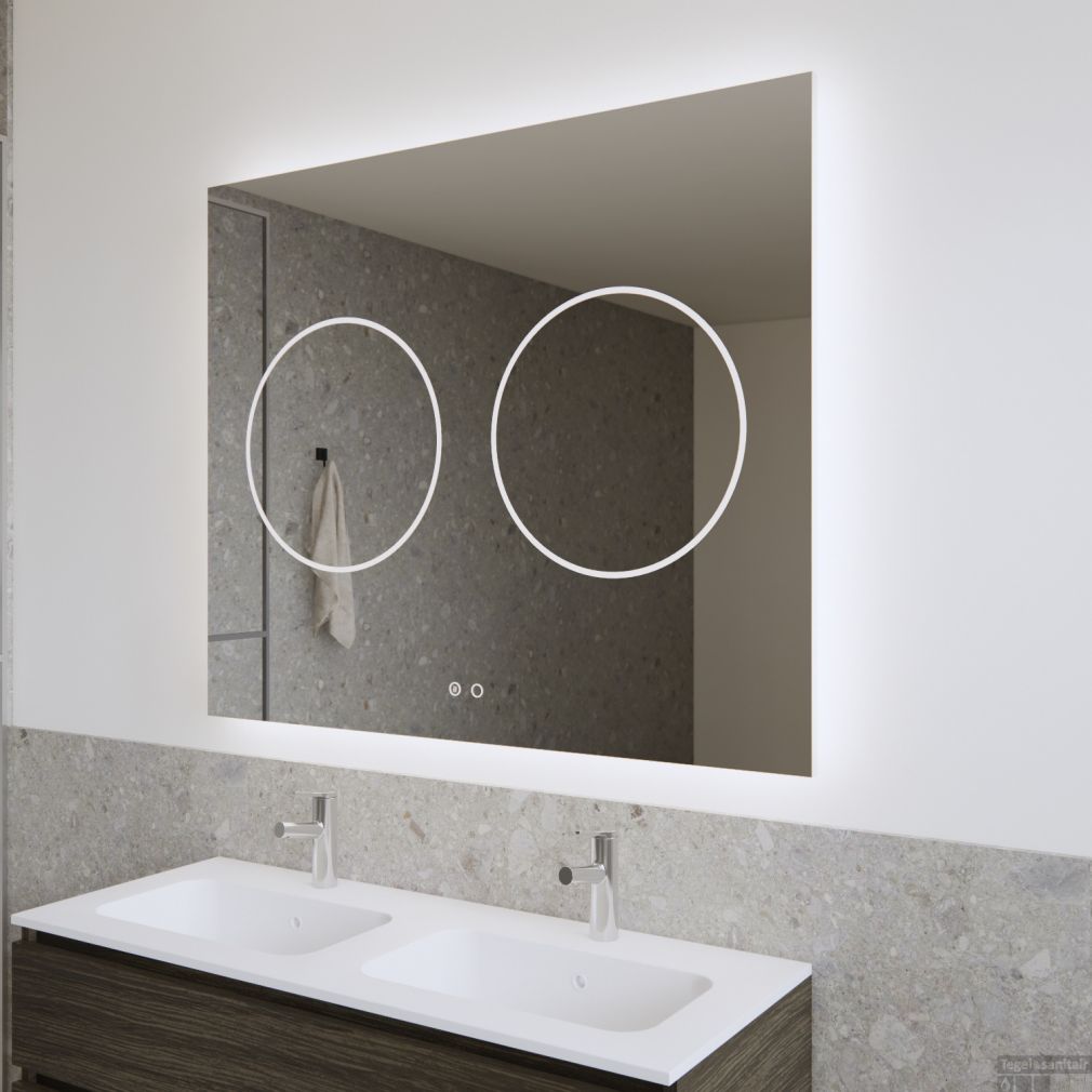 Preview: Lyra Spiegel inkl. Spiegelheizung und direkter und indirekter LED-Beleuchtung