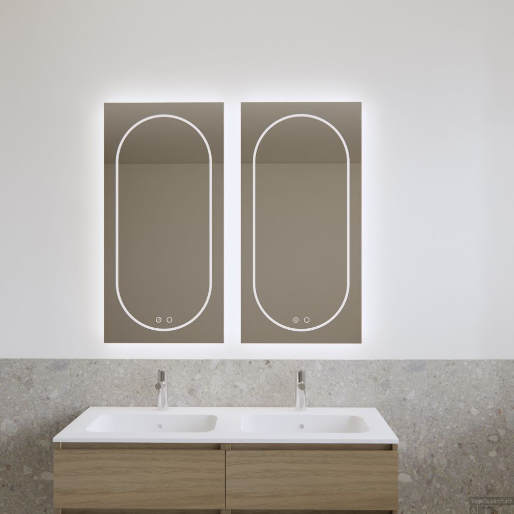 Nova Vertikalspiegel inkl.Spiegelheizung und direkter und indirekter LED-Beleuchtung