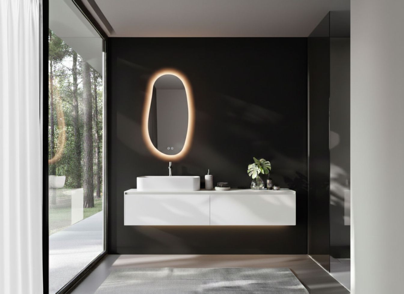 Preview: Spiegel Maya mit LED-Beleuchtung