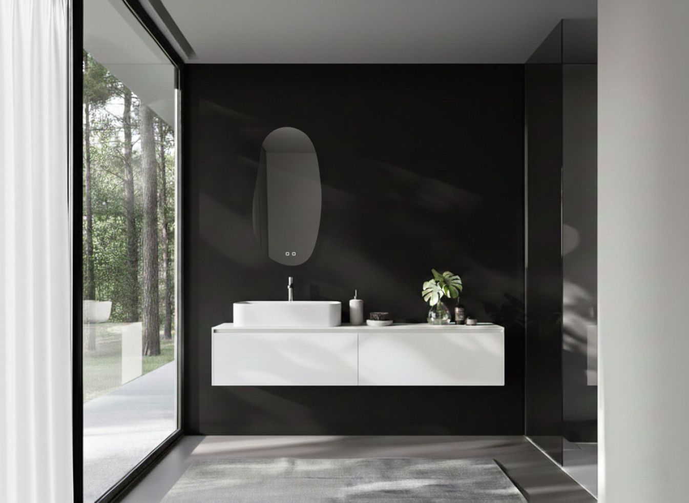 Preview: Spiegel Maya mit LED-Beleuchtung