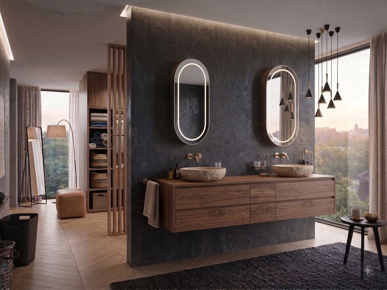 Preview: Premium Oval - Premium Spiegelschrank