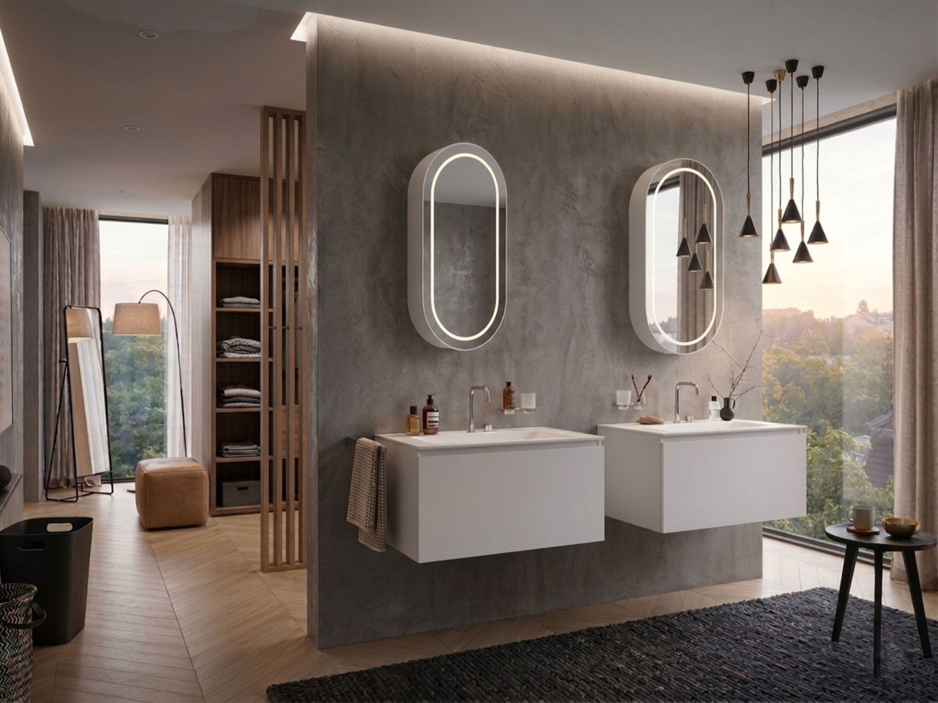 Premium Oval -  Spiegelschrank