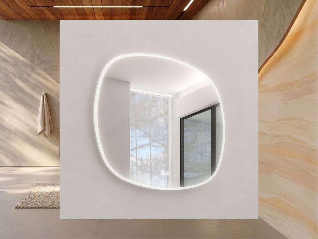 Ovaler LED-Spiegel Premium