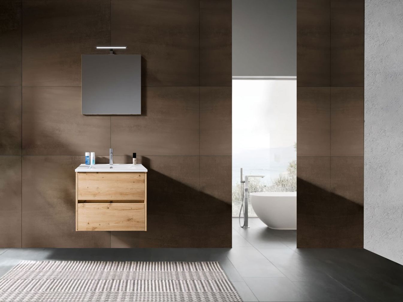 Preview: RIHO Porto Waschtischunterschrank, 2 Auszüge