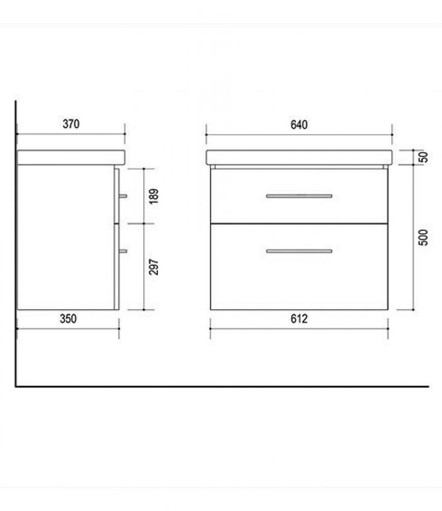 Waschtischunterschrank 63cm (Anthrazit)