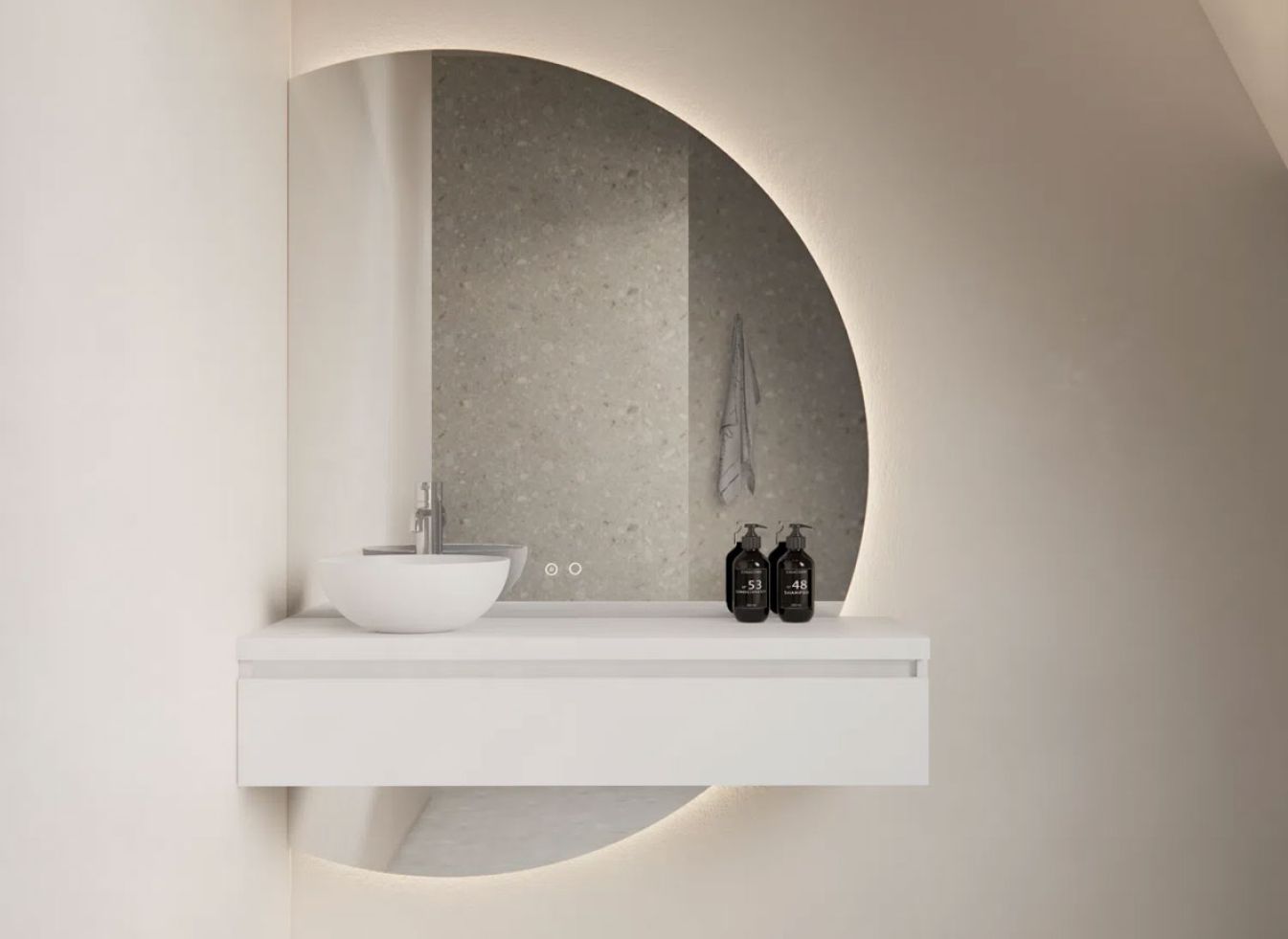 Preview: Calypso Spiegel mit LED & Heizung