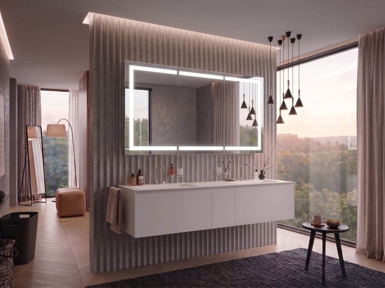 Preview: Spiegelschrank CAROLA Detail