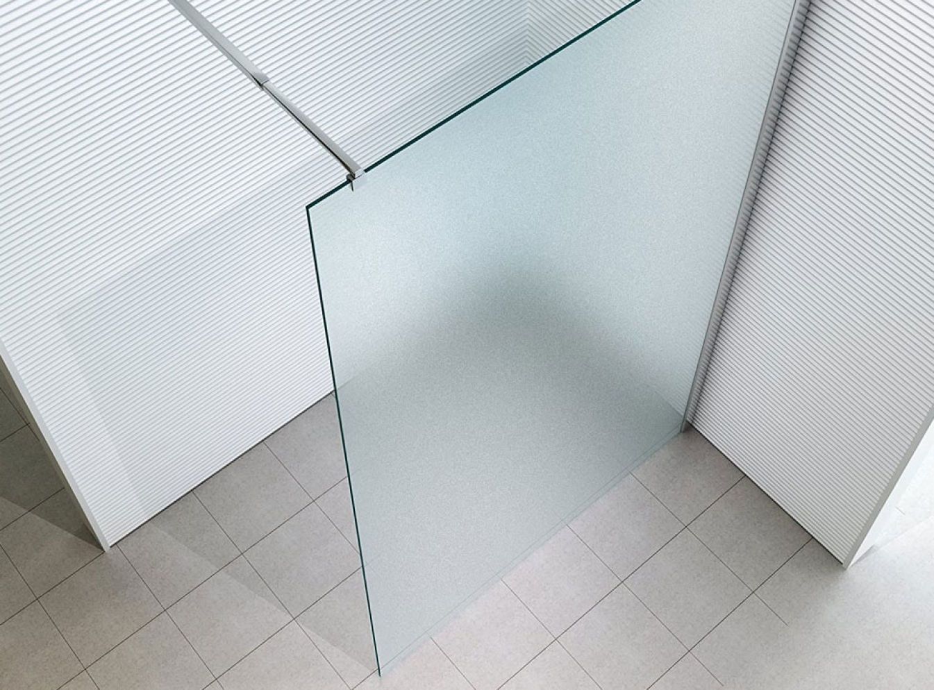 Duschwand - Dusche - 10mm ESG Glas - Satiniert (Frostglas)