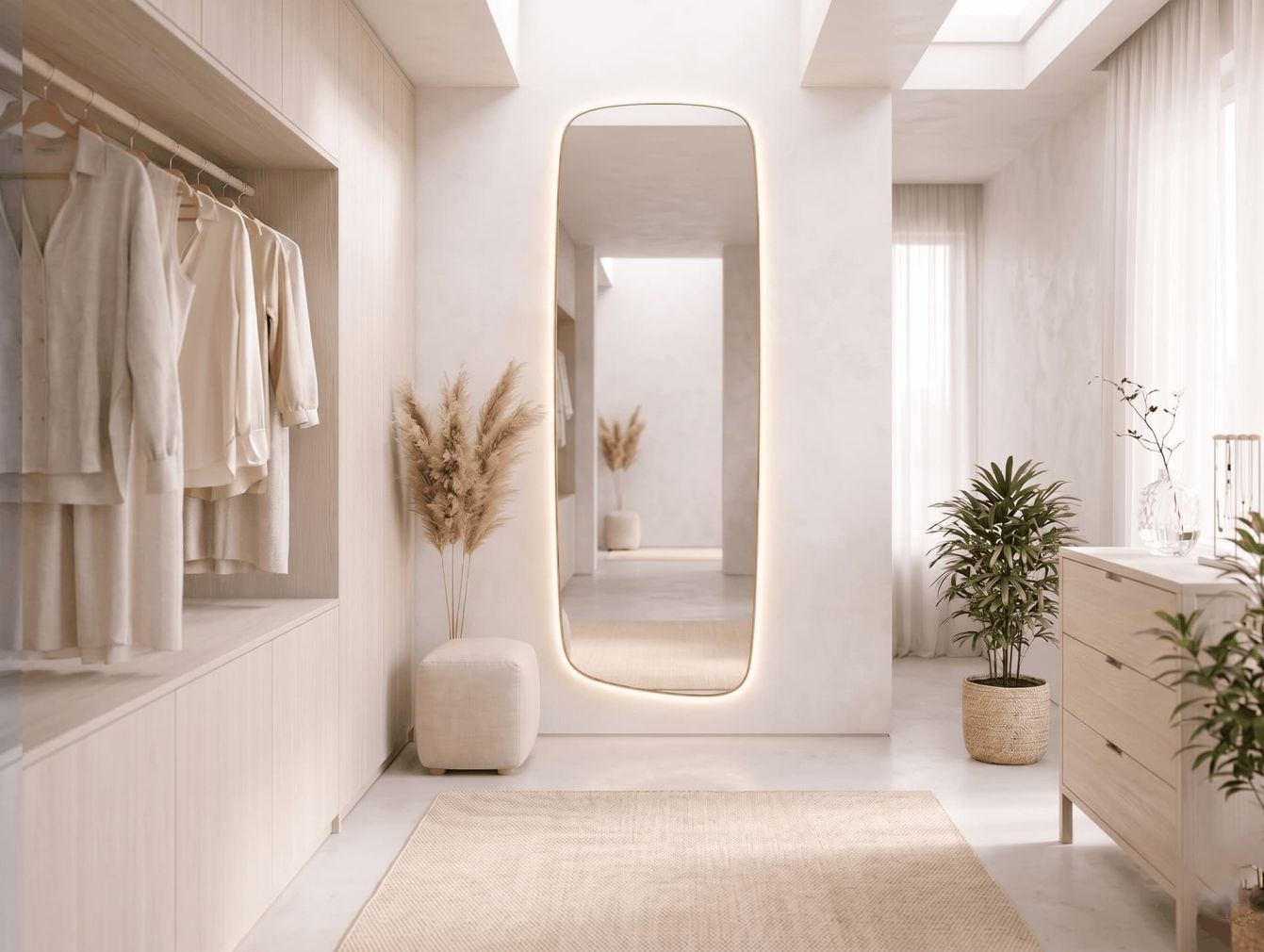 Spiegel Gold Stone Calm L mit Rahmen