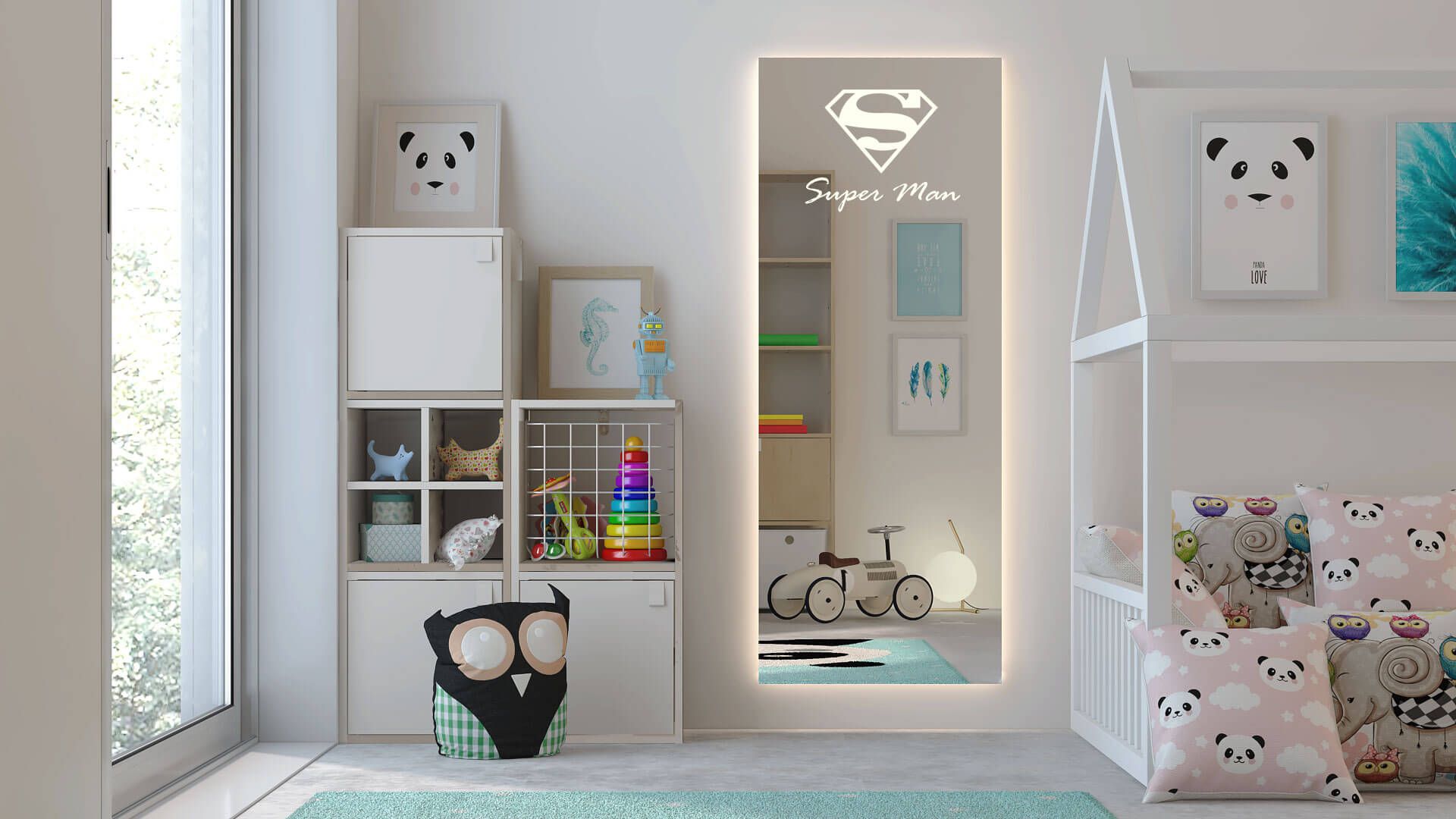Kinderzimmer Spiegel Super Man von glücksmoment​