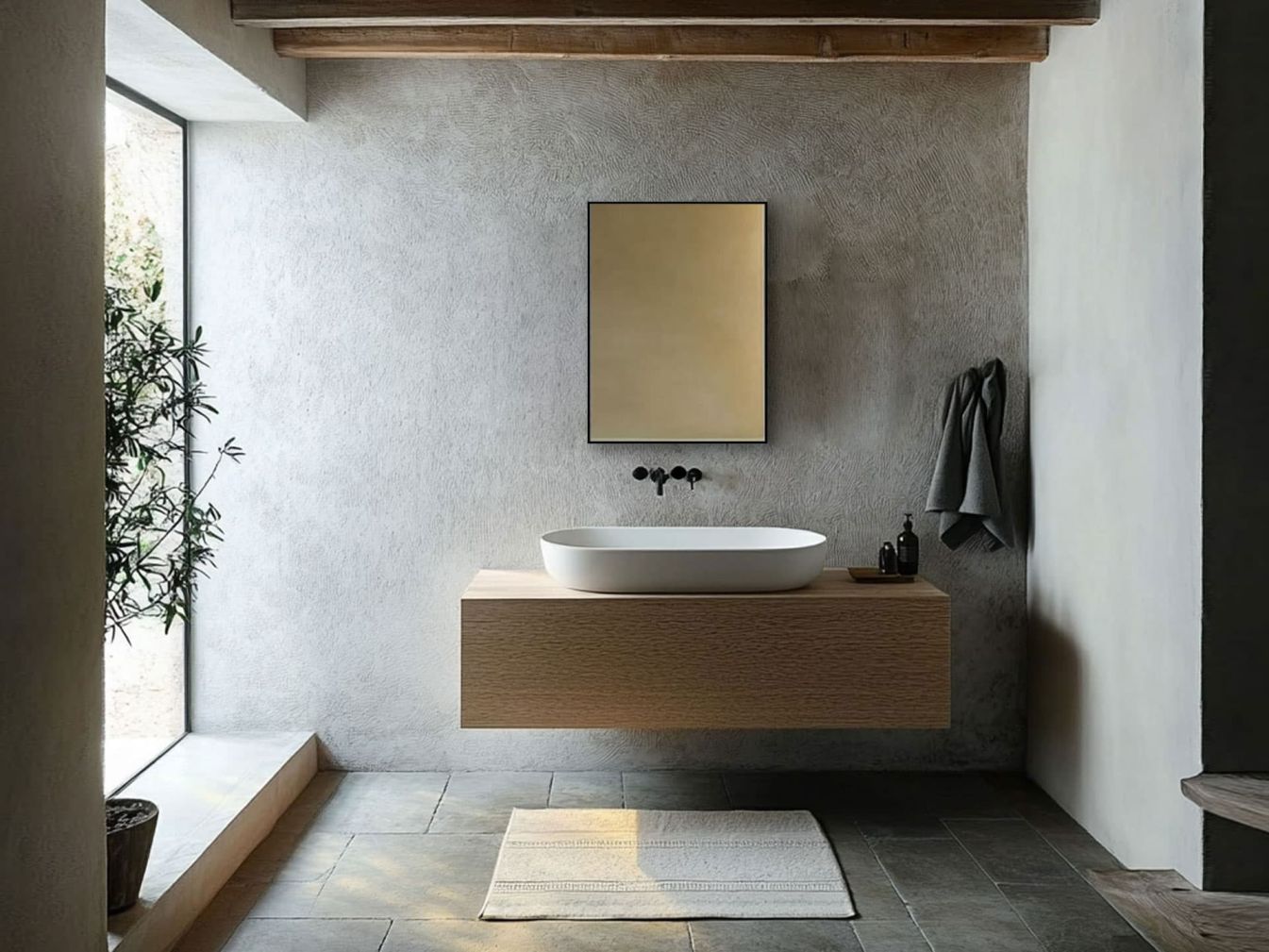 60x80 cm DSK - LED - Badspiegel mit ALU-Rahmen - SERA